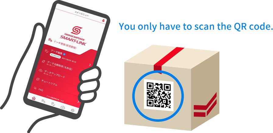You only have to scan the QR code.